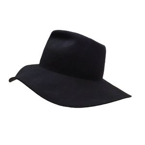Biltmore Madewell Hat Wool Felt Fedora Size M / L Navy Blue Wide Floppy Brim